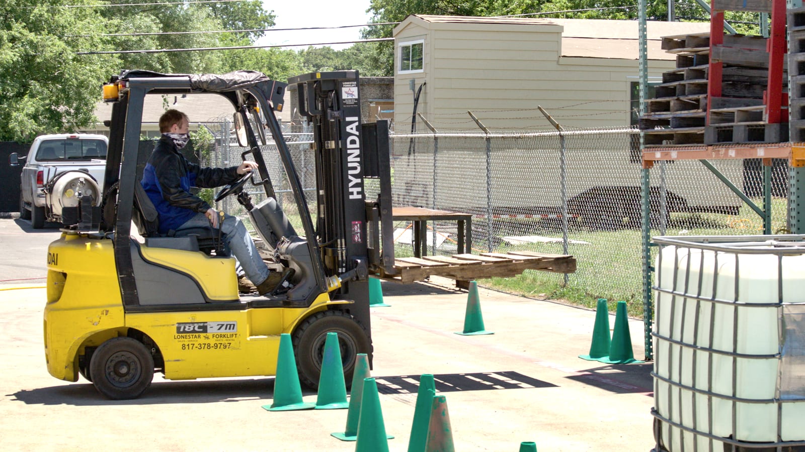 OSHA forklift safety training in progress